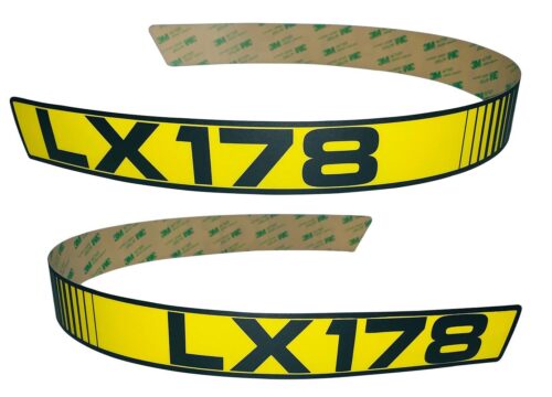 John Deere LH & RH Upper Hood Decal Set LX178 Replaces M116038, M116039