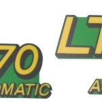 John Deere Lower Hood Set of 2 Decals Replaces LT170 (AM131666)