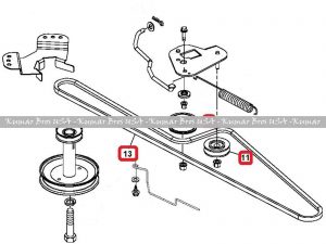 John Deere Idler Pulley Kit With Hydro Transmission Drive Belt 105 ...